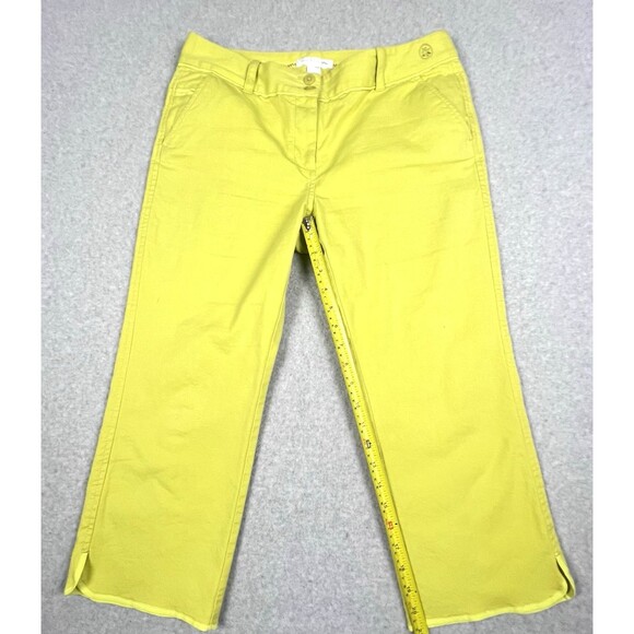 Tommy Bahama Pants Womens Eight Lime Silk Blend Straight Fit Capri Pant Vacation - Picture 6 of 12